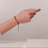 Schwarzes Makramee-Armband mit Haifischzahn von Lauren Howe | 925er Sterlinggold Vermeil | Schwarzer Kristall